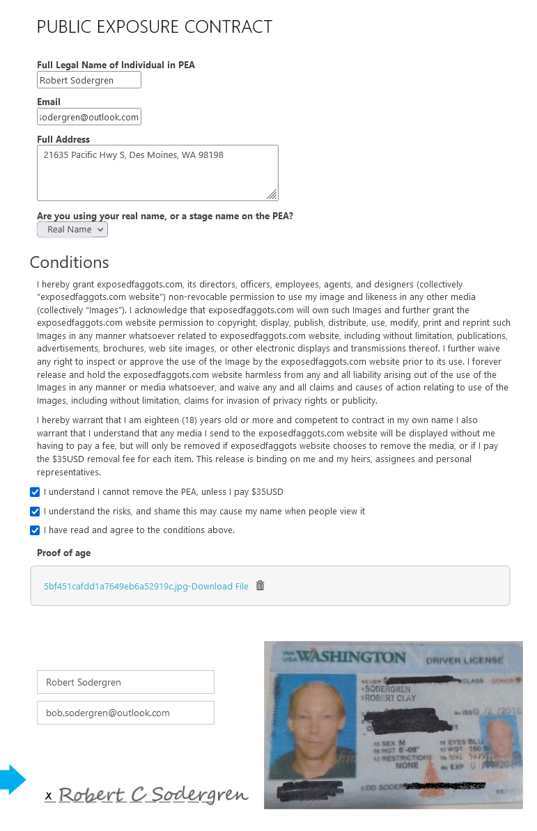 Public Exposure Document Bob Sodergren Non revocable