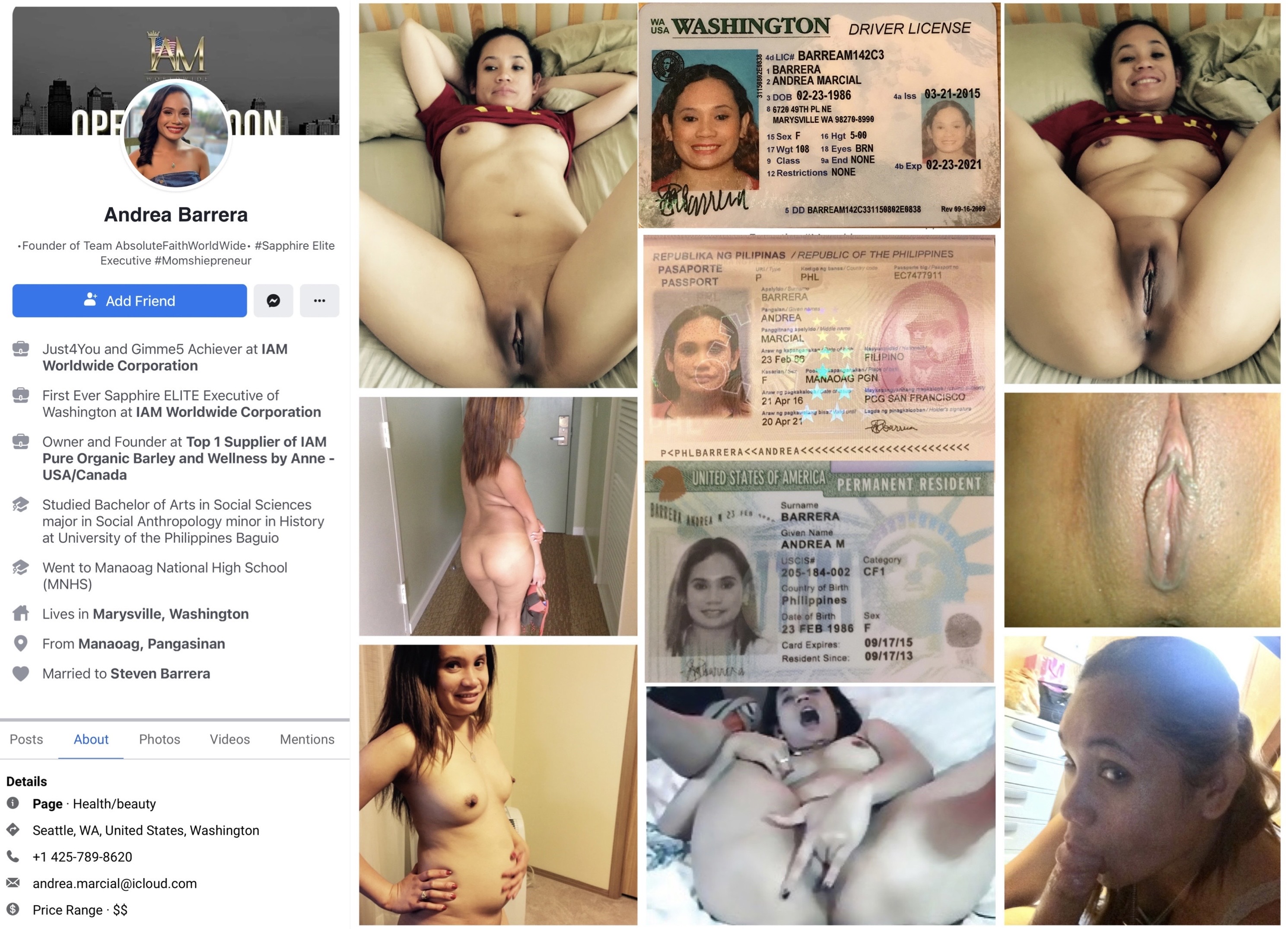 Filipina Webslut Andrea Barrera Exposed