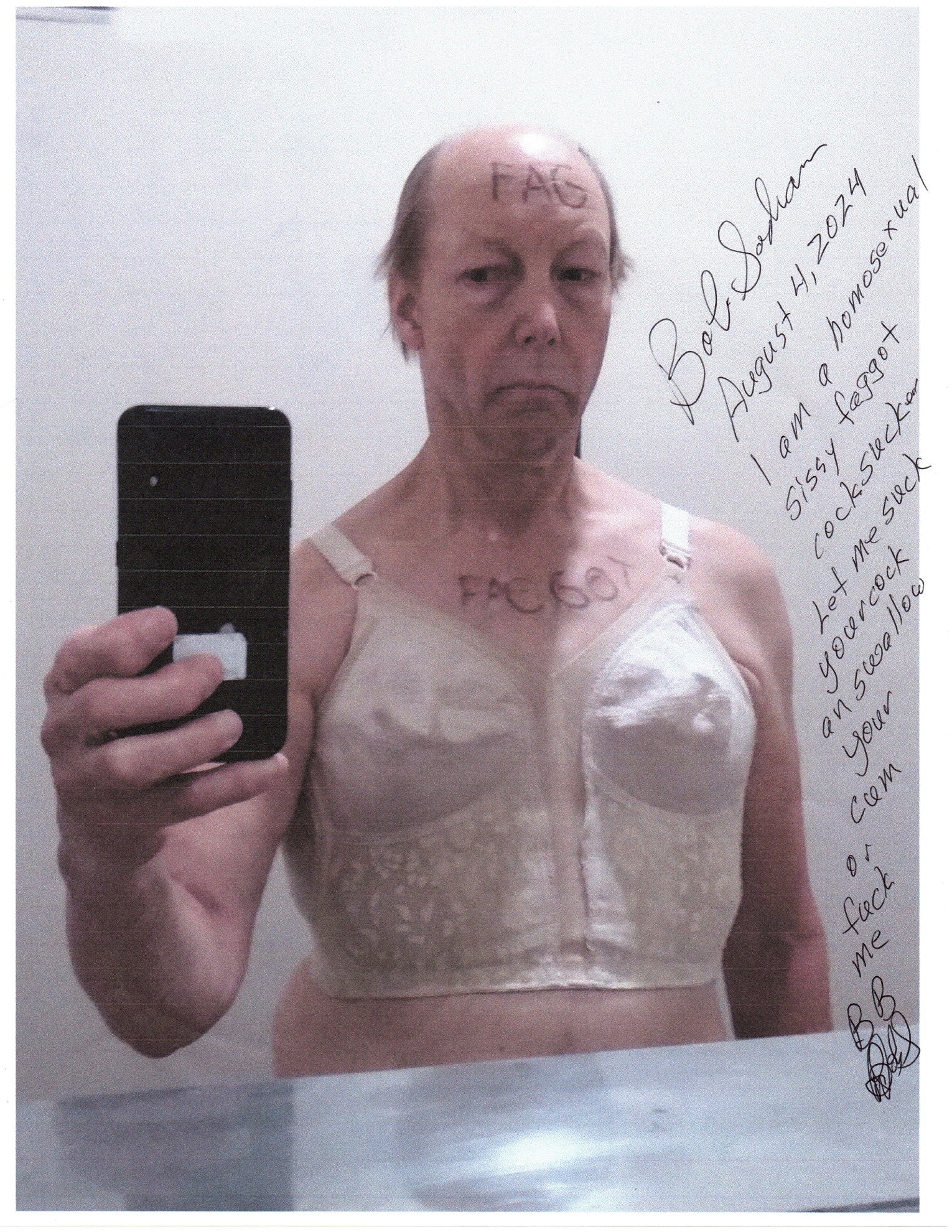 Playtex Bra Signed Sissy Photo large spanette rubber wanker Bob Sodergren Seattle
