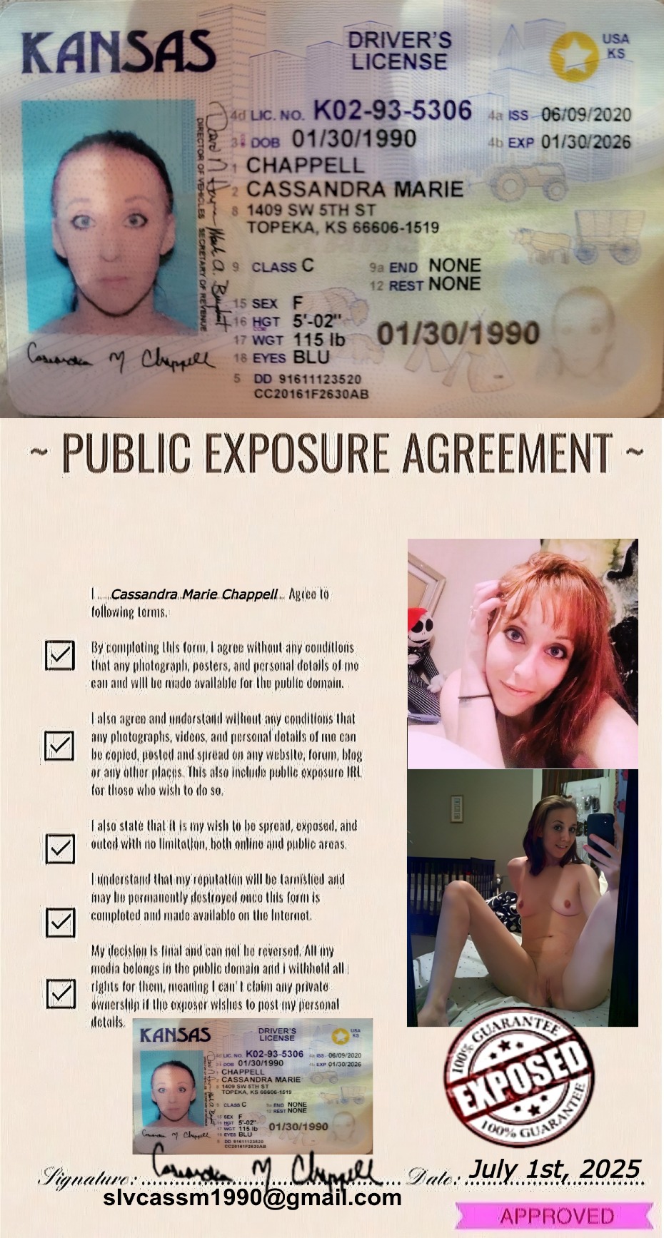 Webslut Cassandra Chappell from Topeka, KS