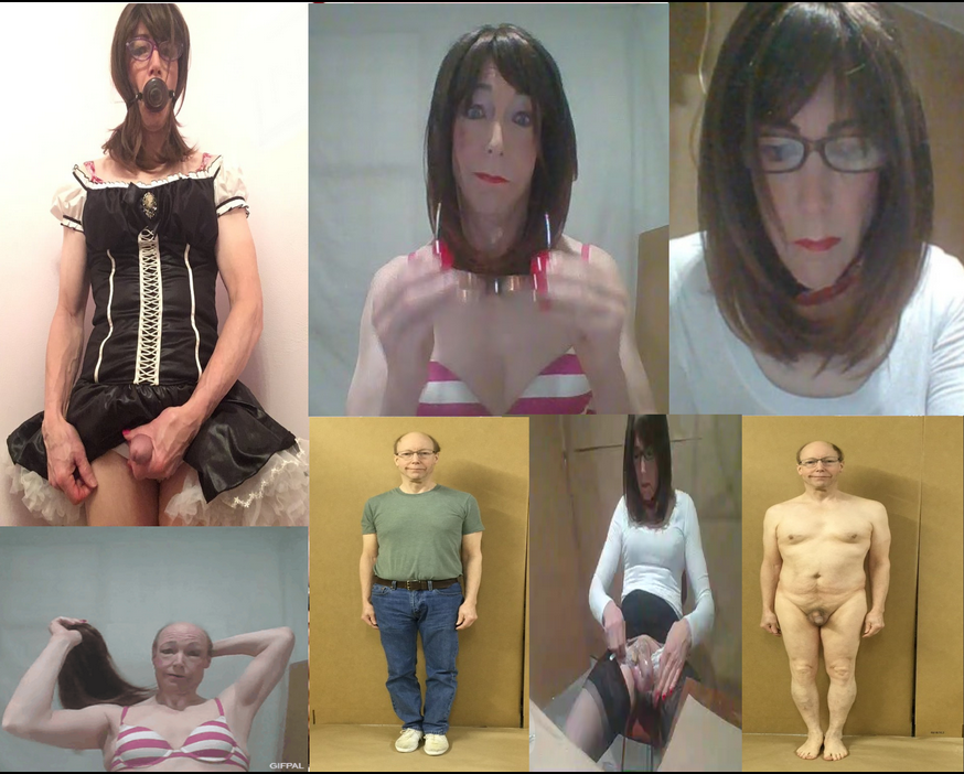 Tara McLovin Bob Sodergren with wig and wigless, outed sissy faggot cocksucker