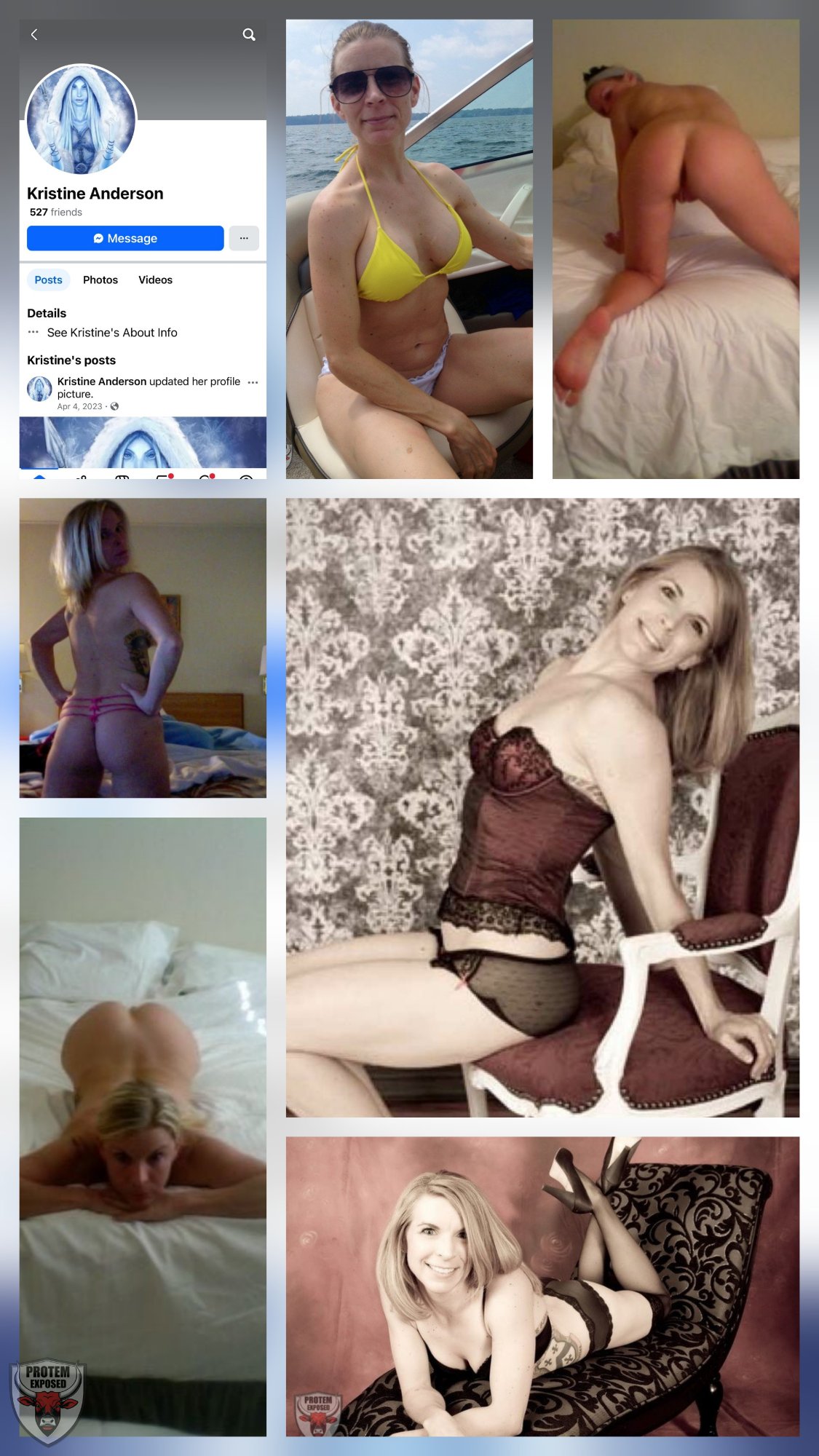 Exposed webslut Kristine Anderson 