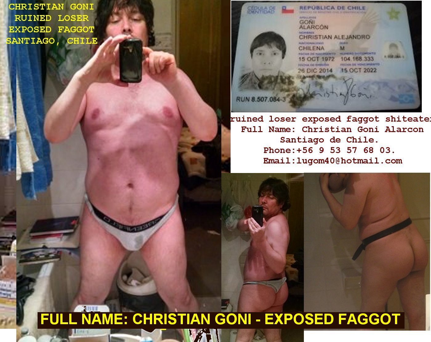 fag christian goni exposed faggot exposure