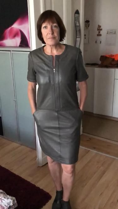 Lederlady T graues Lederkleid 5