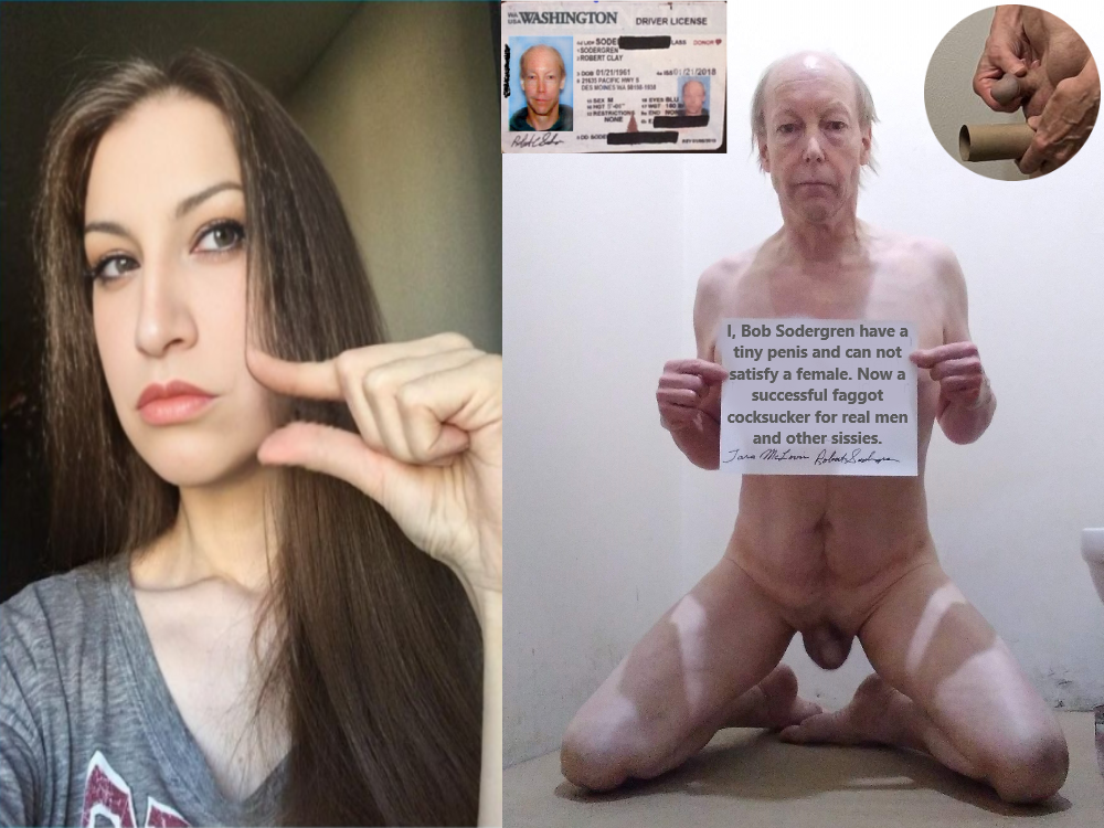 Bob Sodergren a failed male and tiny dick wanker Caught exposed in Federal Way, WA drivers license 
