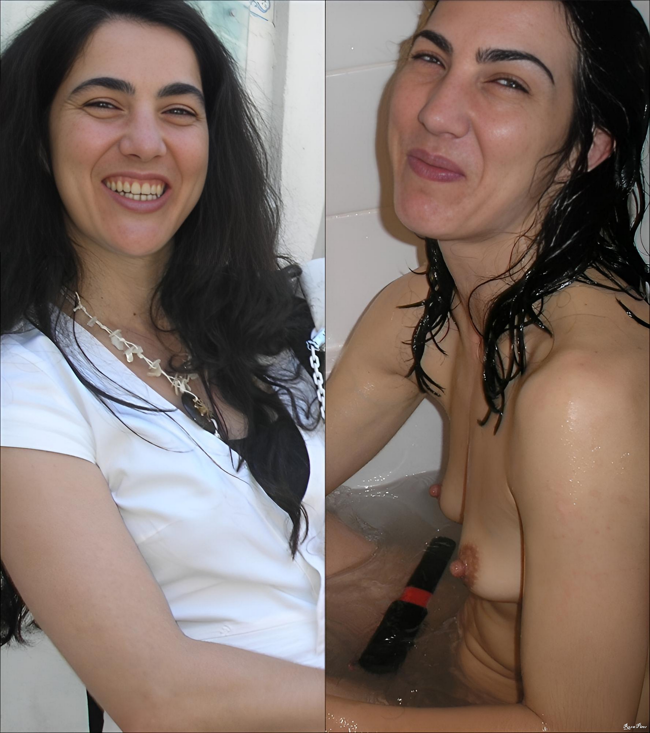 Rosa Pires a mostrar as mamas