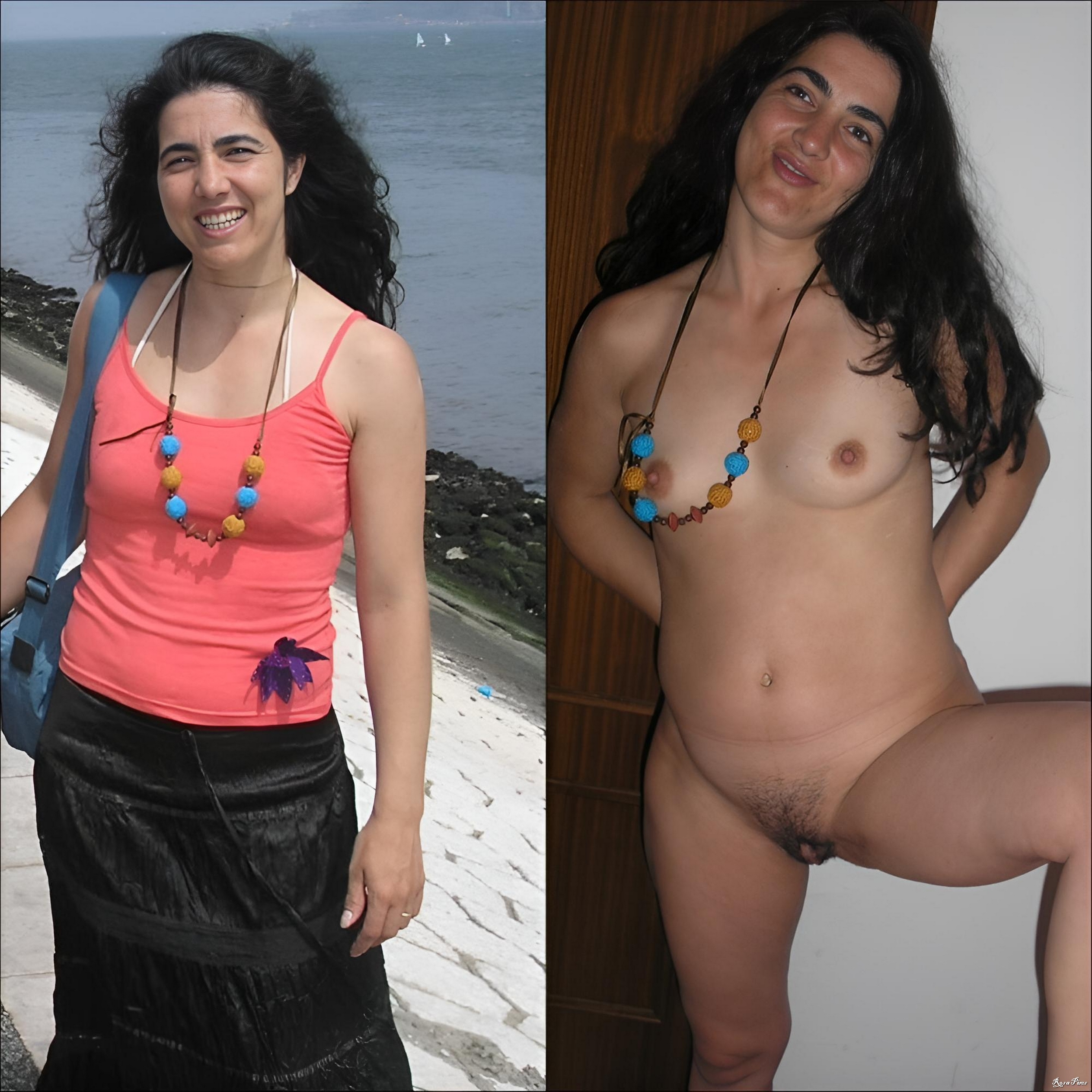 Rosa Pires vestida e nua