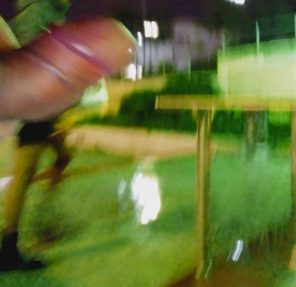 I scared this sexy girl with my cock!