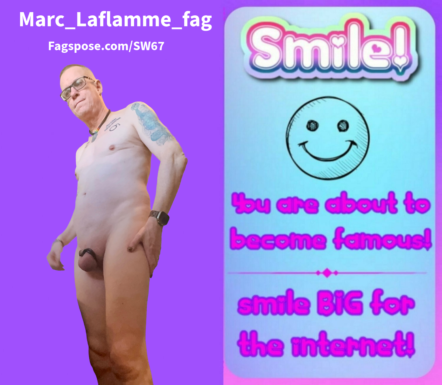 Marc Laflamme fag Smile Faggot