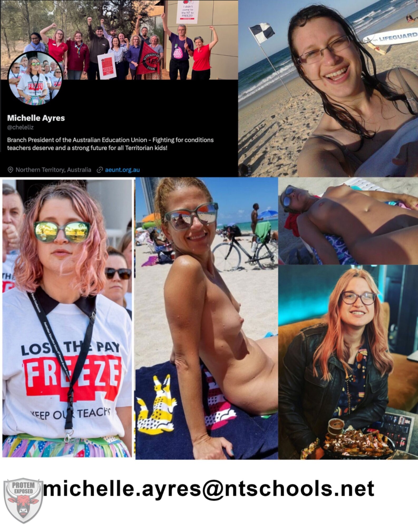 Michelle is fully exposed