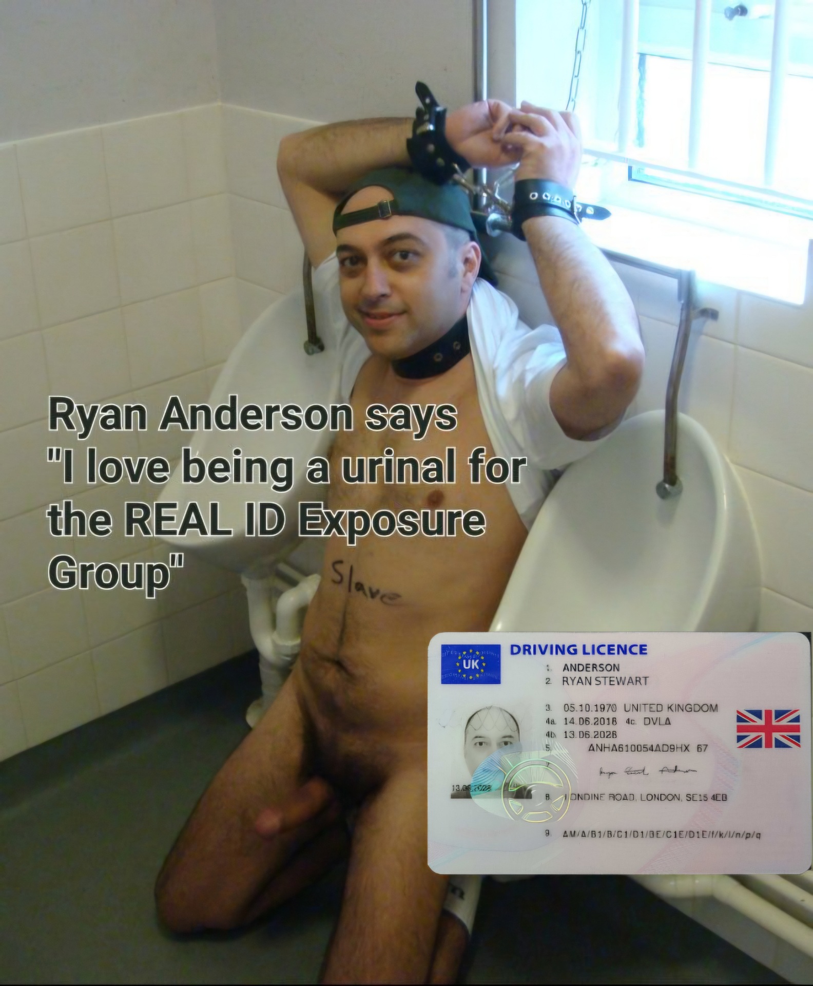 Ryan Anderson human urinal, faggot ID, full public exposure for life, CC0 
