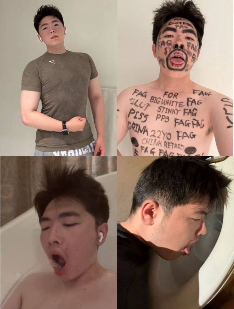 Disgusting fag Colin toilet piss drinker Kik colinssub Tg colinrstj