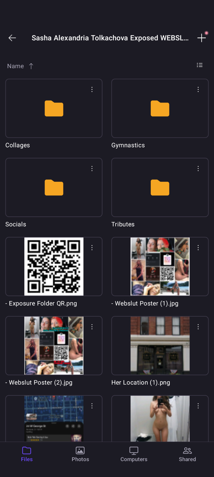 Sasha Alexandria Tolkachova Exposed Webslut