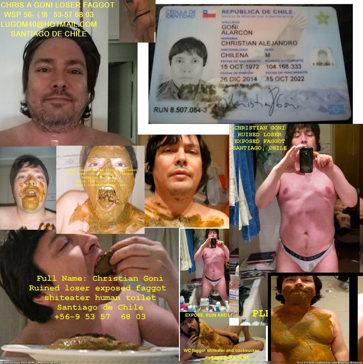 christian goni exposed faggot shiteater loser riuned