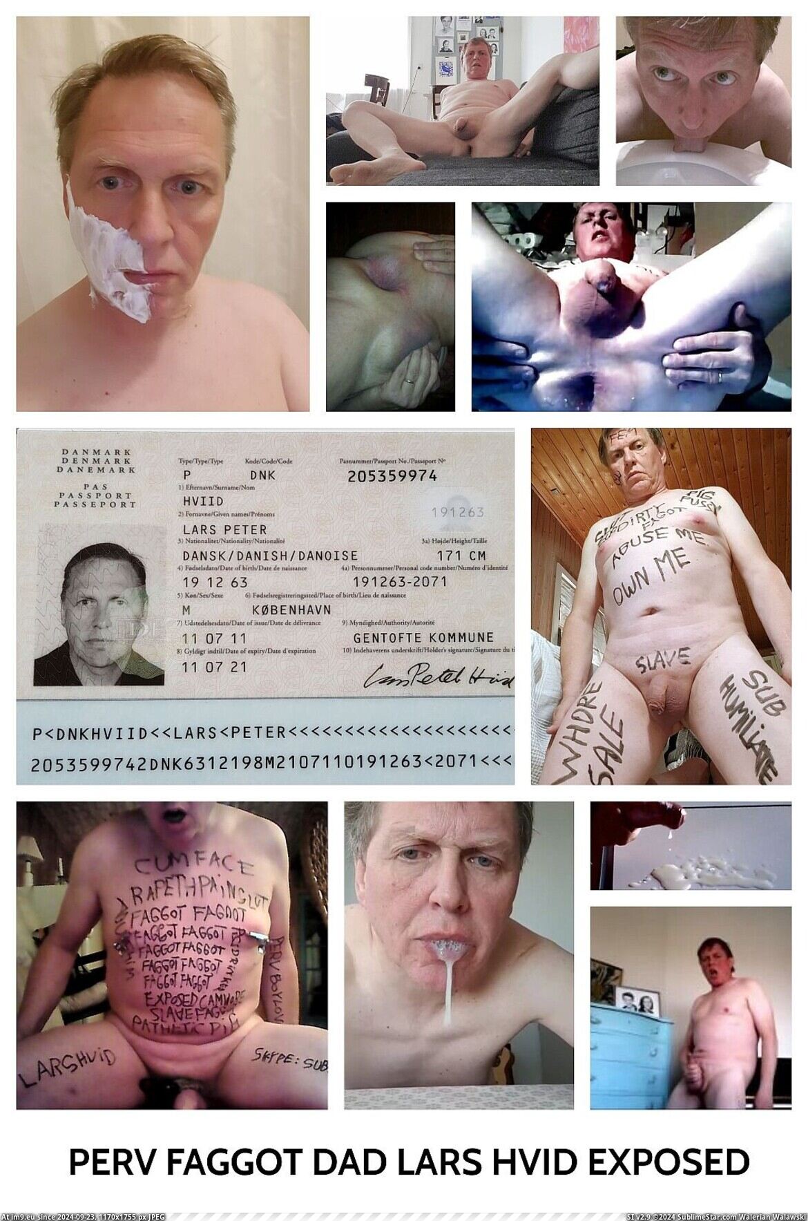 Faggot Lars Hviid exposed as a perv webslut