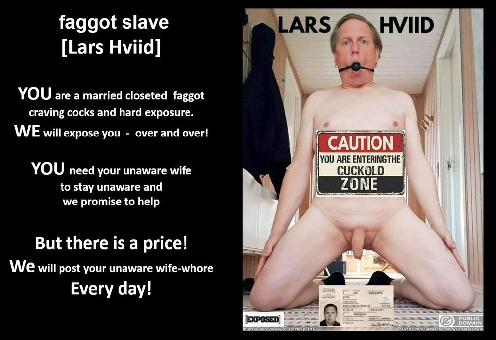 cuckold faggot Lars Hviid and his punishment