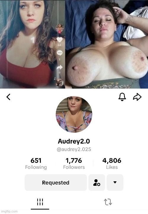 TikTok slut Audrey2.025 big tits exposed 
