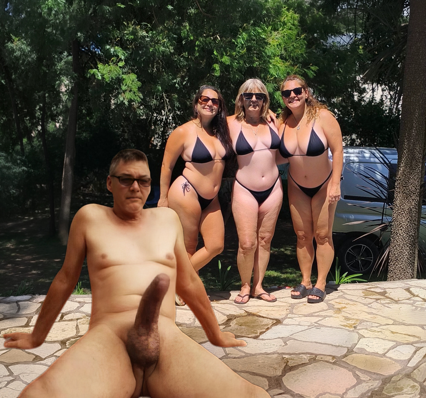 Ric flashing cock with sluts