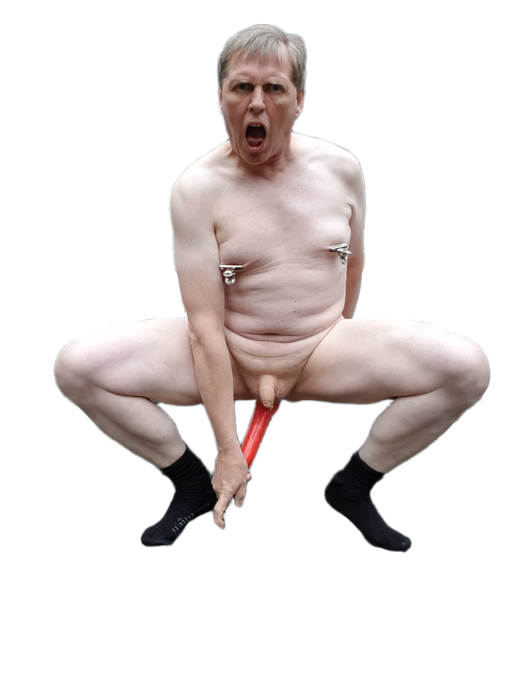 croped fag Lars Hviid with dildo exposed