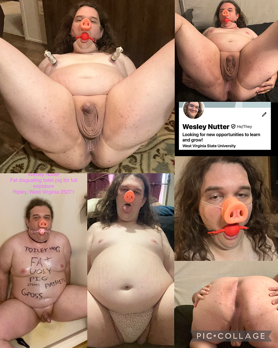 Wesley Nutter fat gross pig exposed
