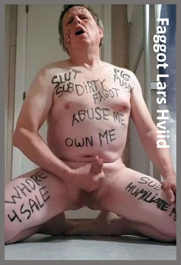 fag Lars Hviid wank and bodywriting exposed