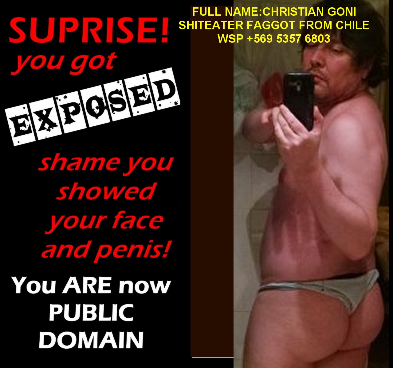 ruined loser christian goni exposed faggot