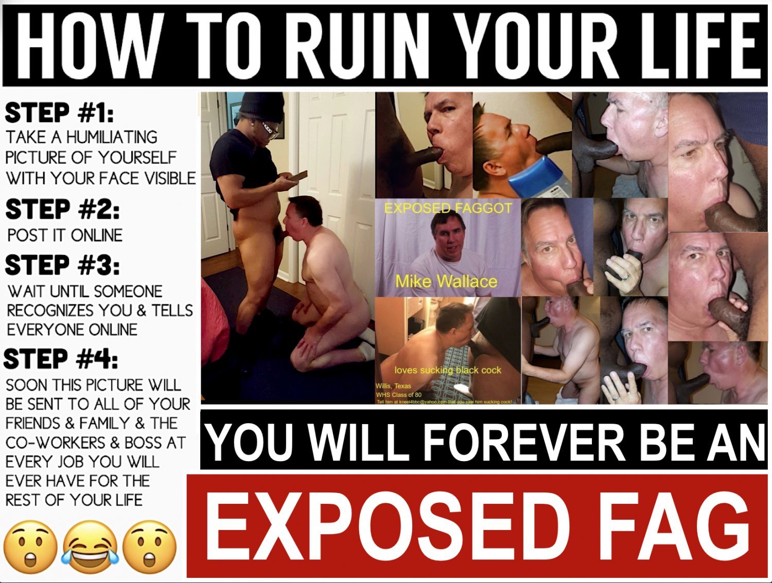 Kneel4bbc exposed faggot cocksucker