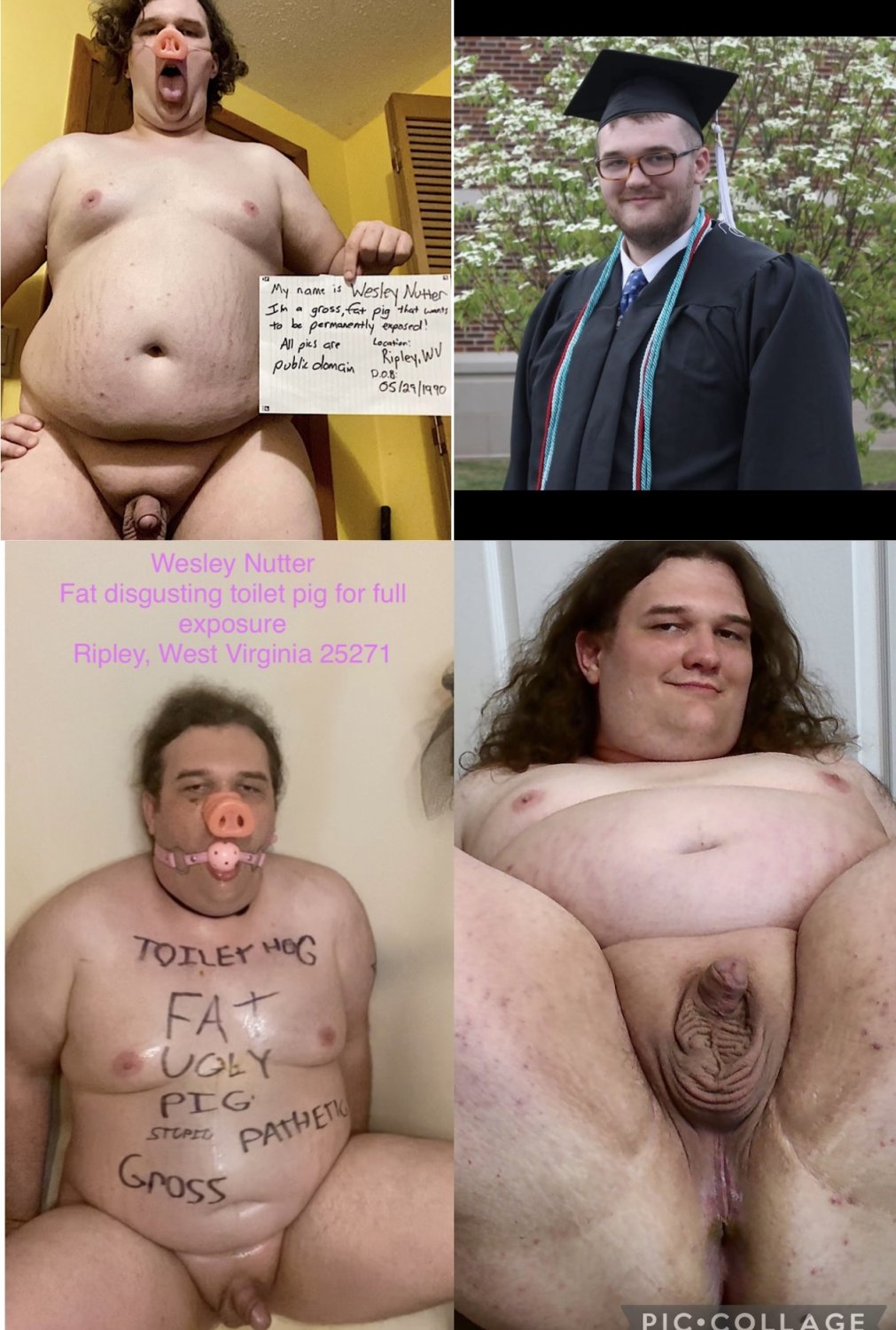 Wesley Nutter public domain fat pig faggot exposed