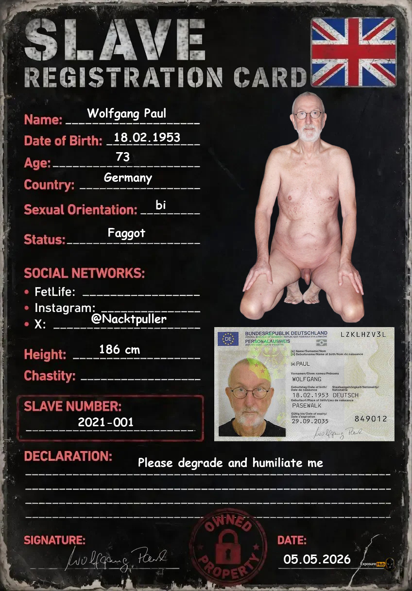 Slave Registration Card