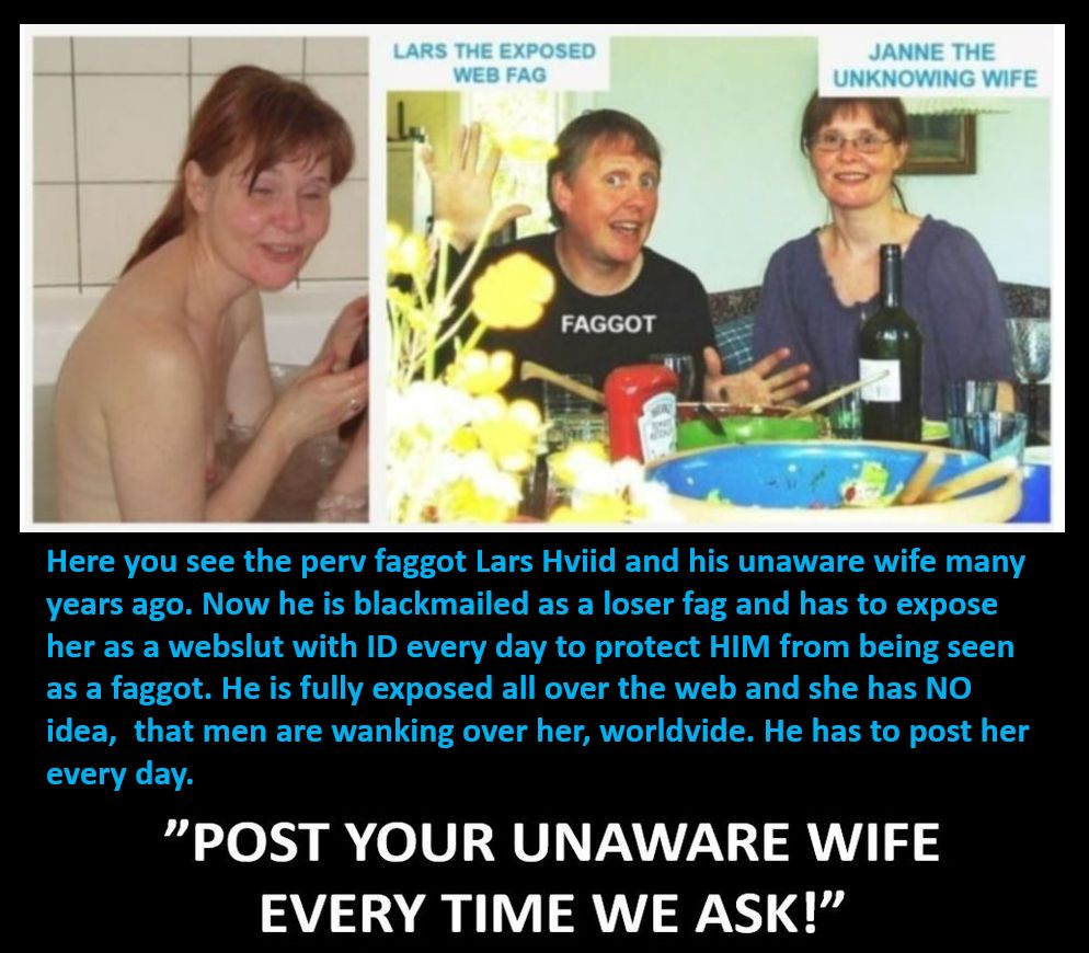 Faggot and unaware wife old pic - now both are exposed