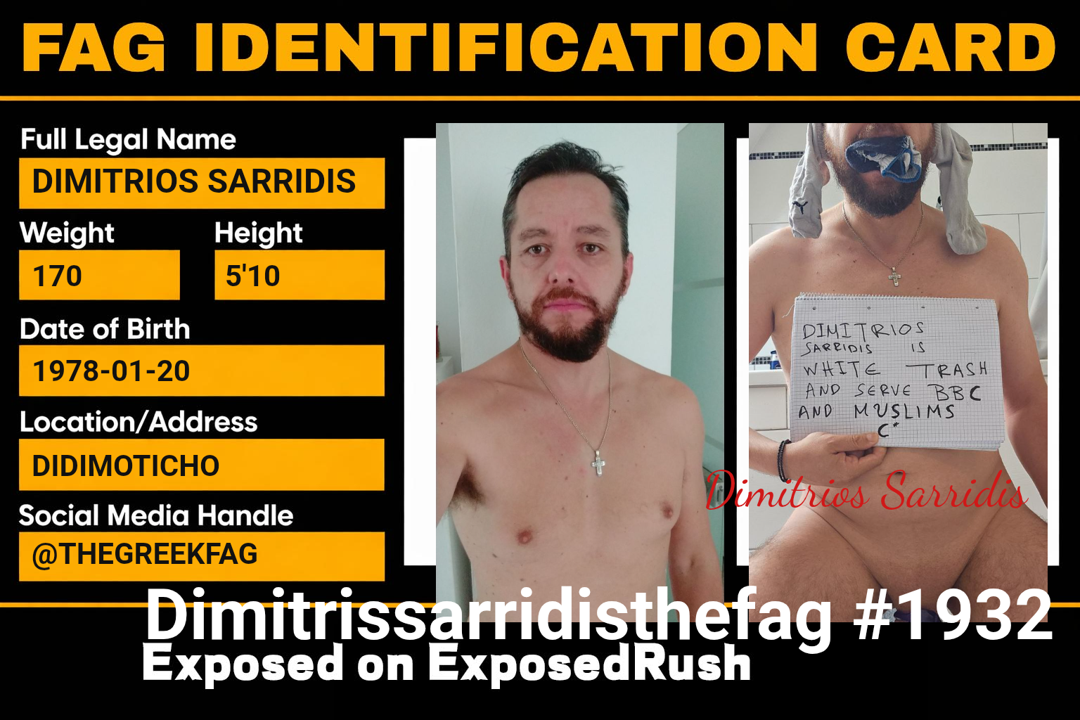 Faggot dimitris sarridis loves exposure 