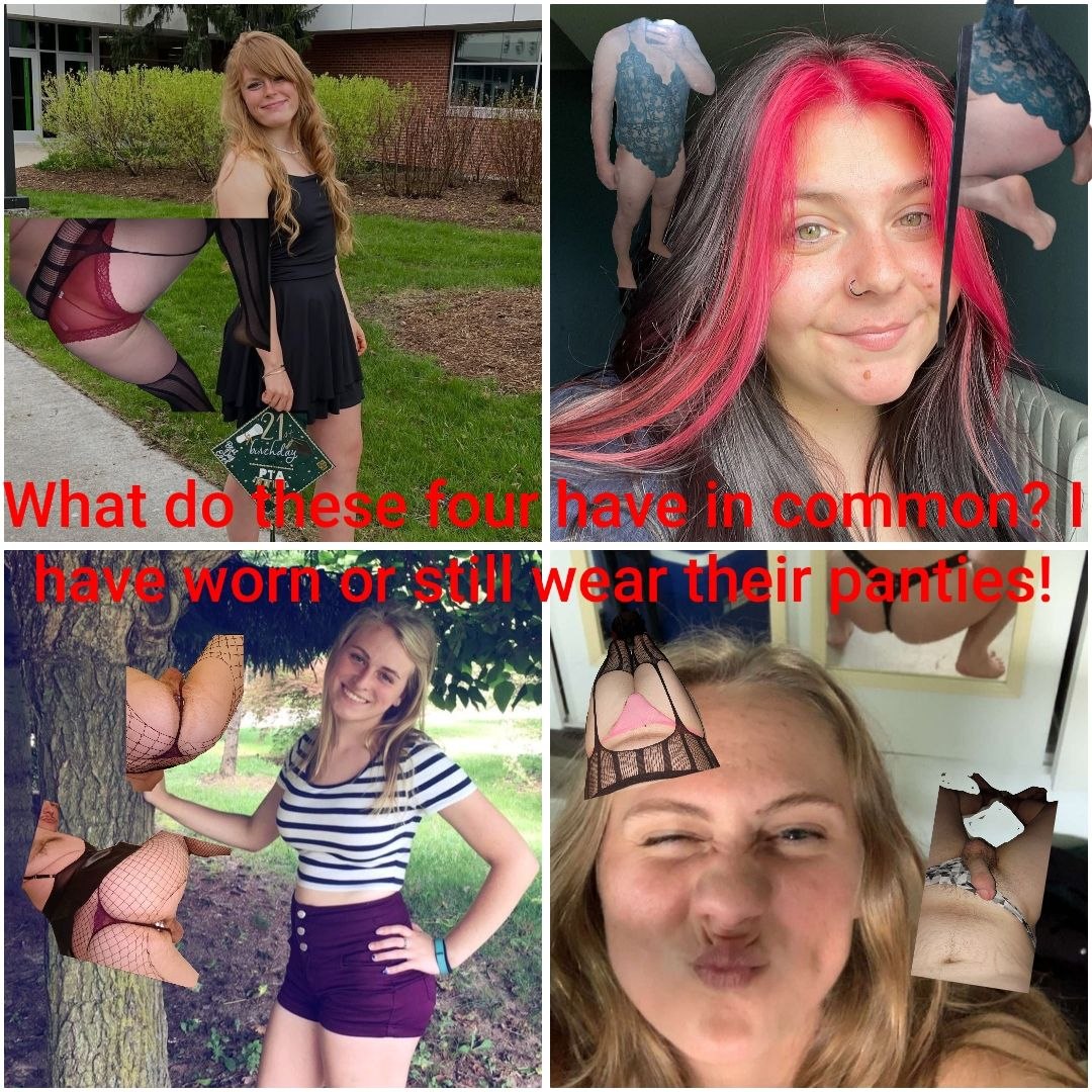 Hey Emma Siemen, Logan Messing, Emily & Molly Booms! Alex wears your panties and it makes him hard!