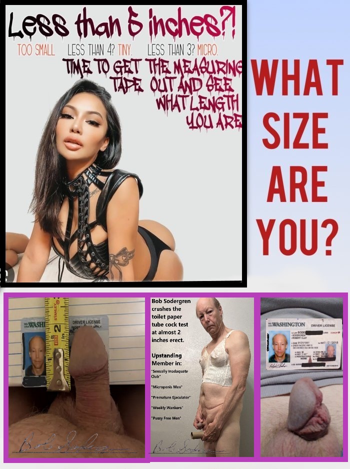 What Size Are You Micropenis winner Bob Sodergren shares his lack of Manhood