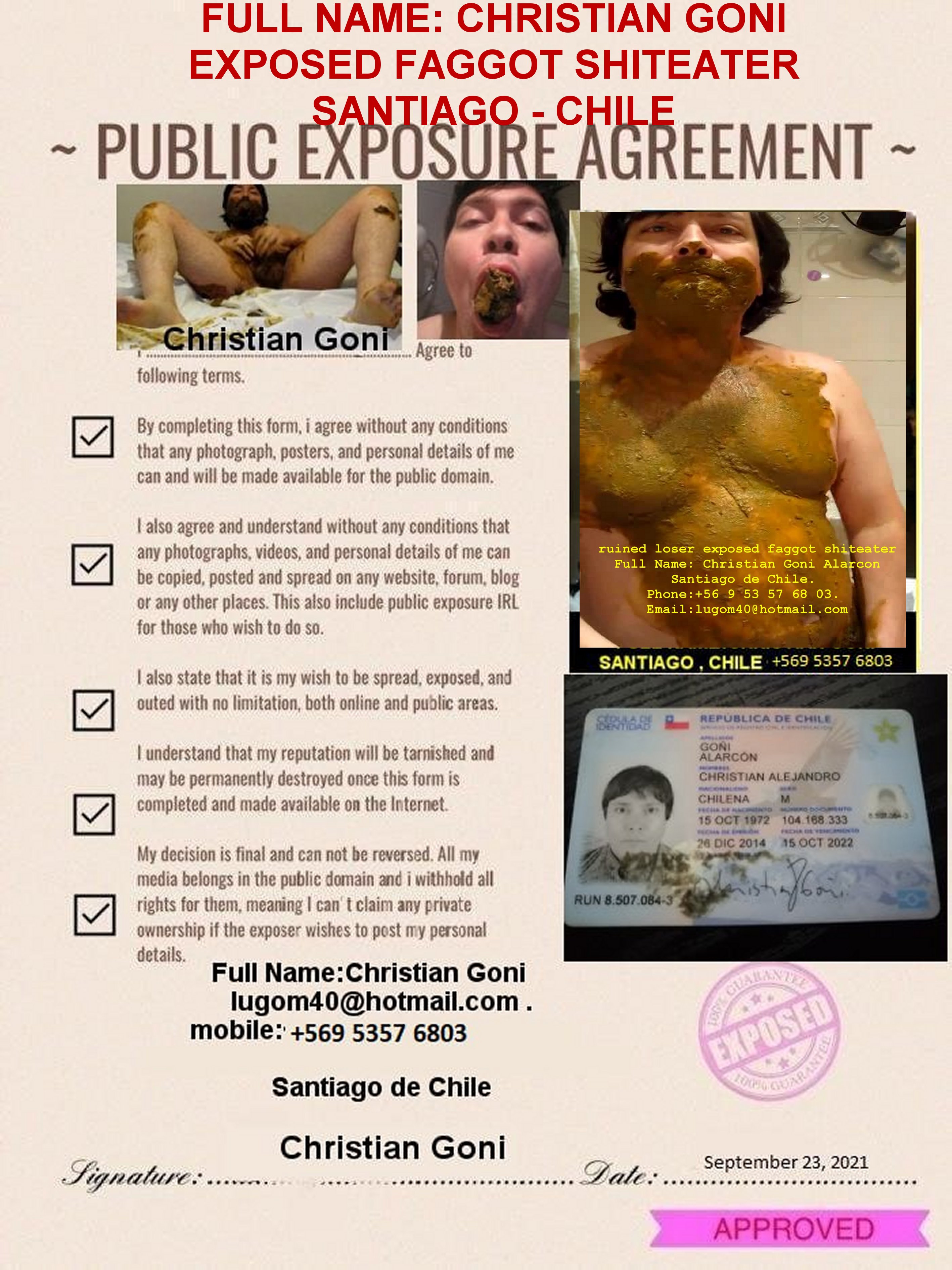 christian goni exposed faggot shiteater loser ruined guy showing his scat PEA