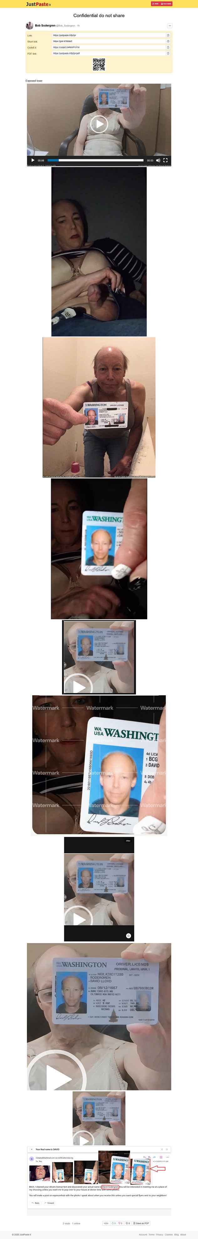 Mr David Sodergren CONFIDENTIAL on justpaste.it