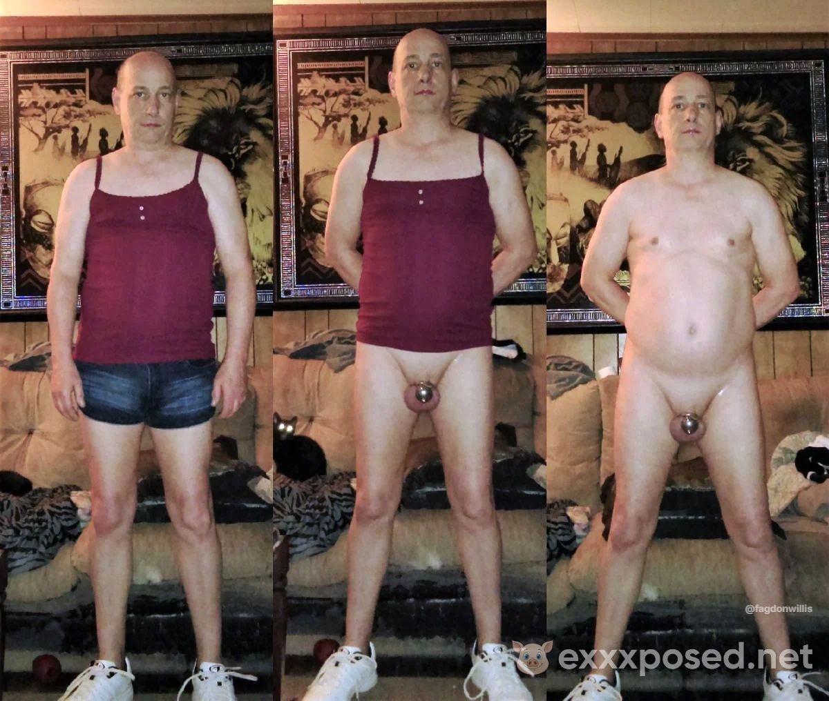 caged fag Don Willis cross dressing