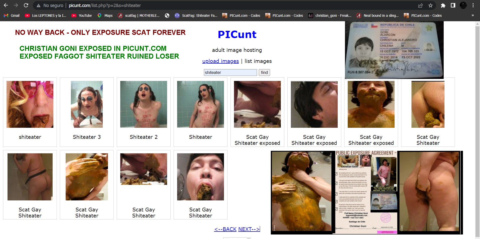 christian goni exposed faggot shiteater in PICUNTDOTCOM