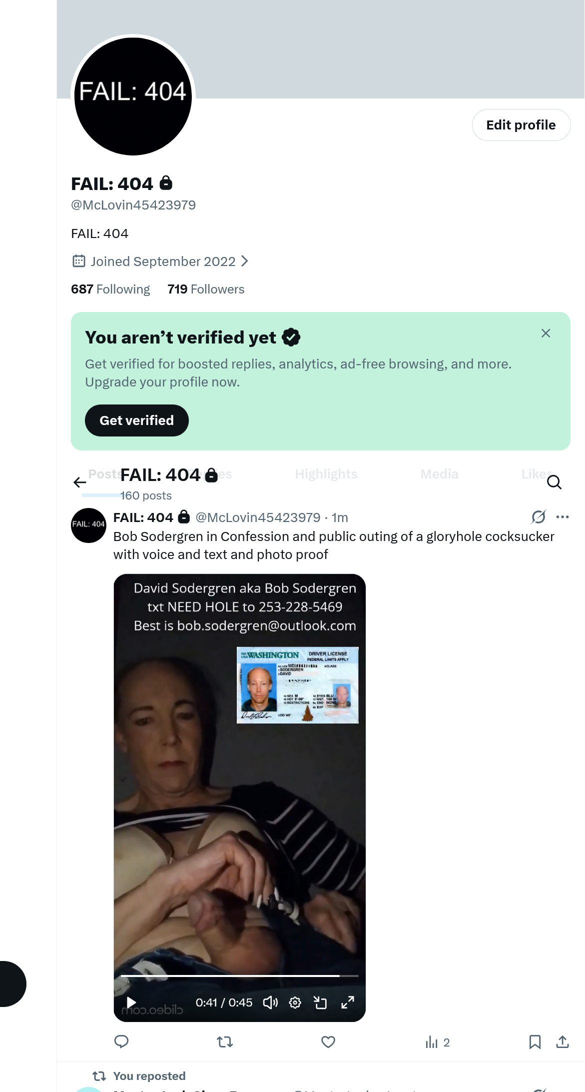 Found on x.com are Bob Sodergrens real details. Can you say FUCKED (video online with search)