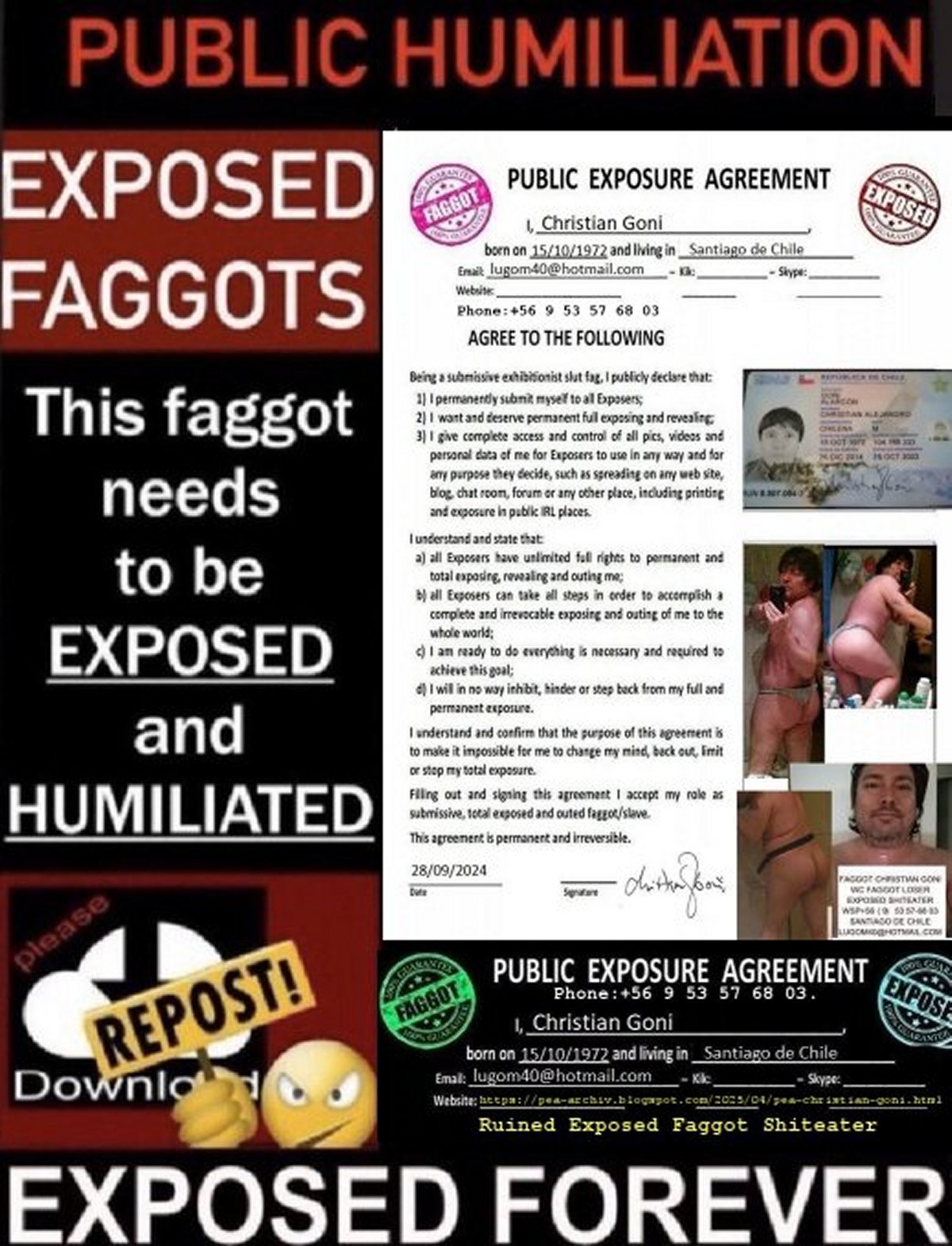 christian goni exposed faggot PEA