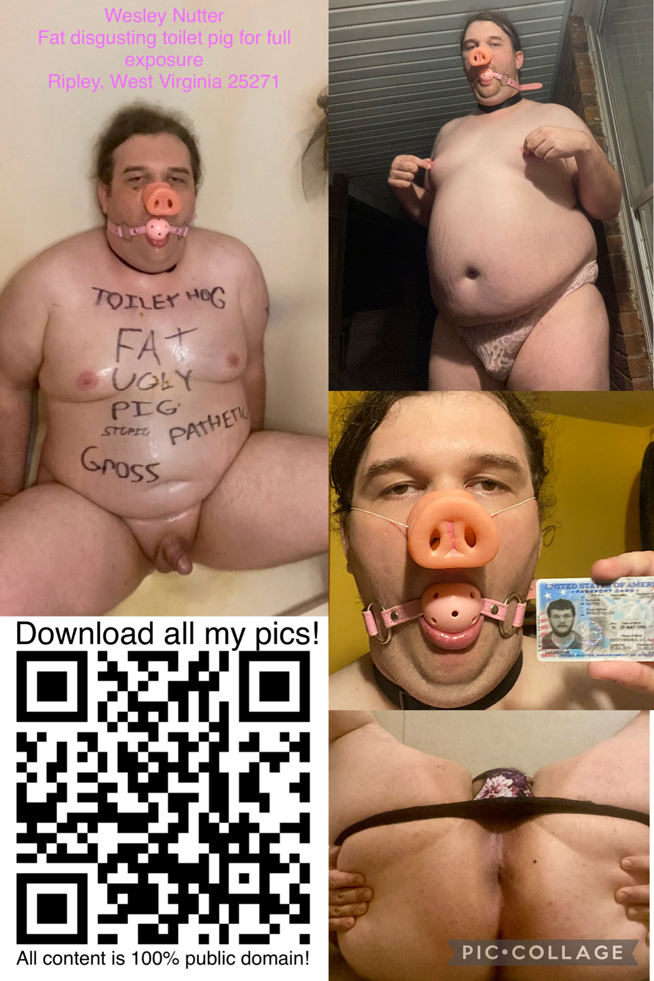 Fat West Virginia pig faggot Wesley Nutter exposed