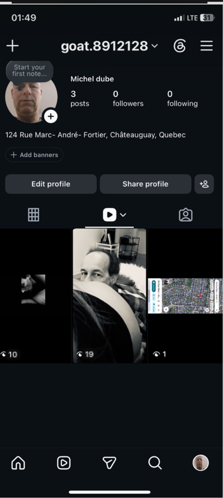 Michel dube Instagram account exposed 