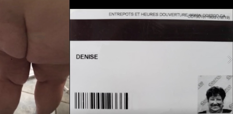 Denise Dube fat ass and ID card exposed 