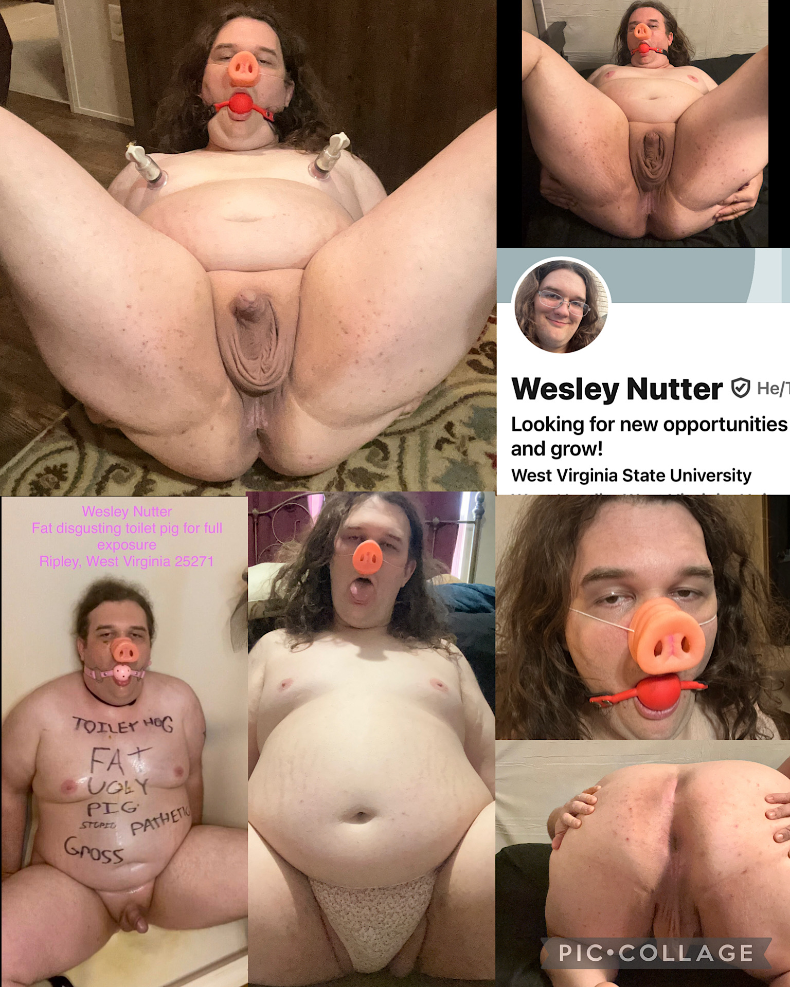 Wesley Nutter gross fat West Virginia pig faggot exposed