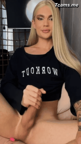Alone Ts Strokes Her Shemale Cock