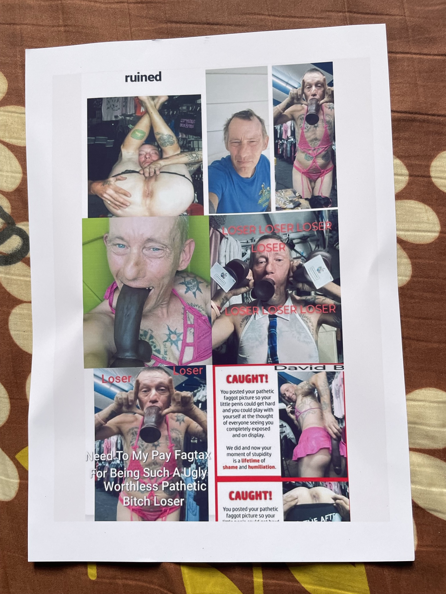 Printed and ruined 
