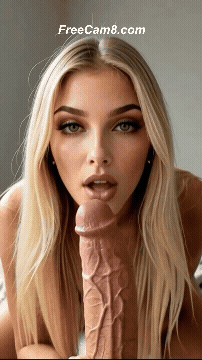 Blonde Bombshell Deepthroats Thick Veiny Cock