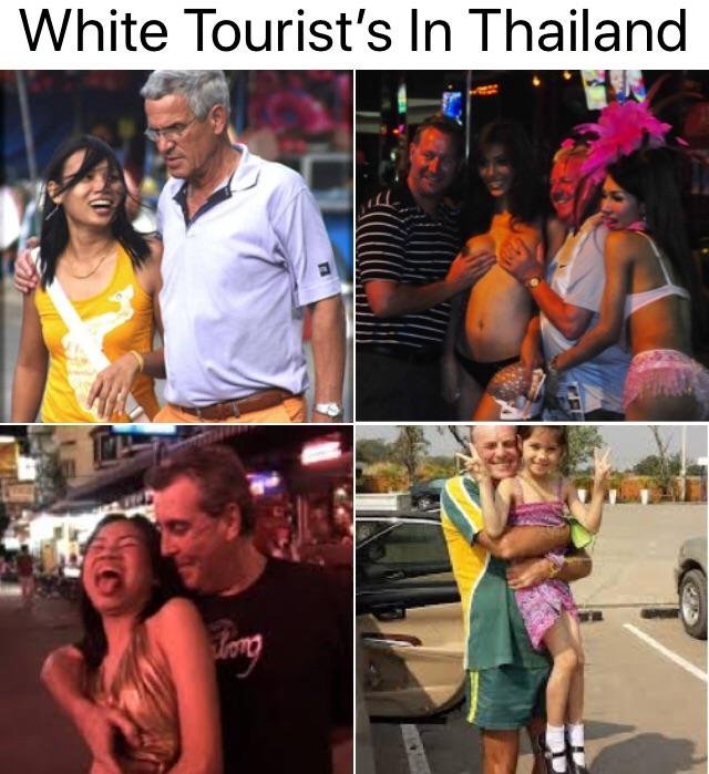 White Tourists In Thailand