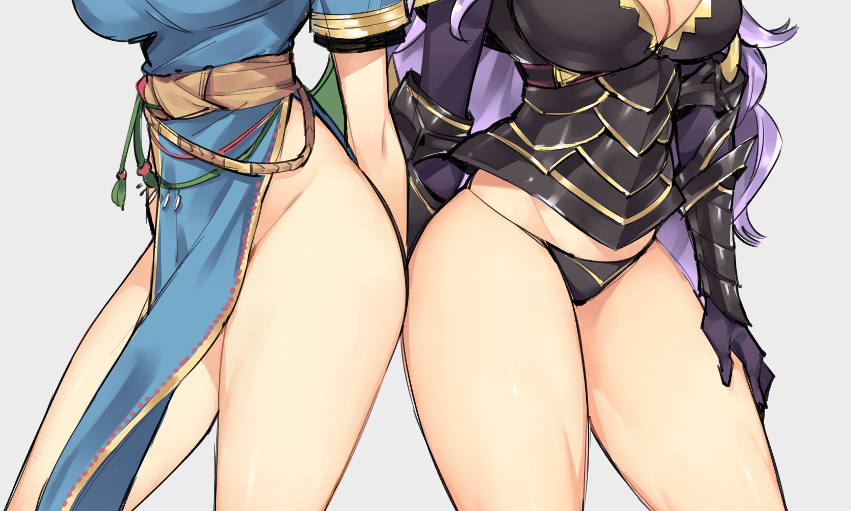 Lyn's and Camilla's thighs. (ge-b/MightyKow)