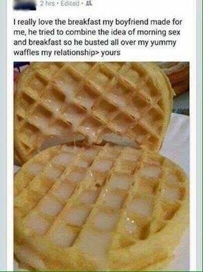 Combining sex and breakfast (xpost from /r/insanepeoplefacebook)