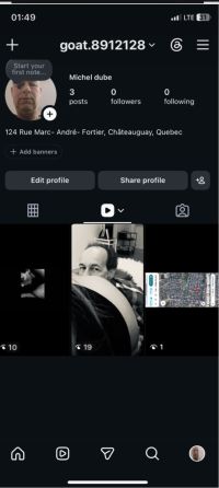 Michel dube Instagram account exposed